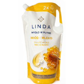 Жидкое мыло Linda мед с молоком, 1 л